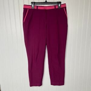 Lady Hagen Golf Pants Women's 8 Maroon/Pink Ankle Length Athleisure Sports